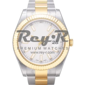 SWISS DATEJUST II STYLE 2-TONE WHITE 41MM