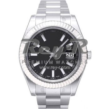 SWISS DATEJUST II STYLE STEEL BLACK 41MM