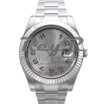 SWISS DATEJUST II STYLE STEEL SILVER ARABIC 41MM