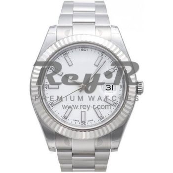 SWISS DATEJUST II STYLE STEEL WHITE 41MM