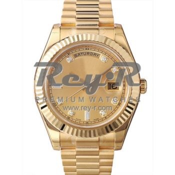 SWISS DAY-DATE II STYLE GOLD DIAMONDS GOLD 41MM