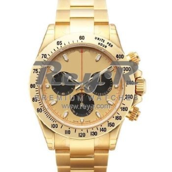SWISS DAYTONA STYLE YELLOW GOLD GOLD BLACK 40MM