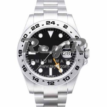 SWISS EXPLORER II STYLE STEEL BLACK 40MM