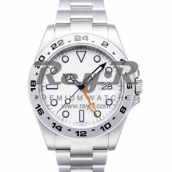 SWISS EXPLORER II STYLE STEEL WHITE 40MM