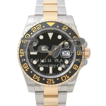 SWISS GMT MASTER II STYLE 2TONE BLACK 40MM