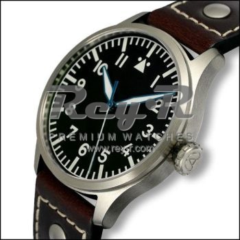 Steel Black Face Brown Leather