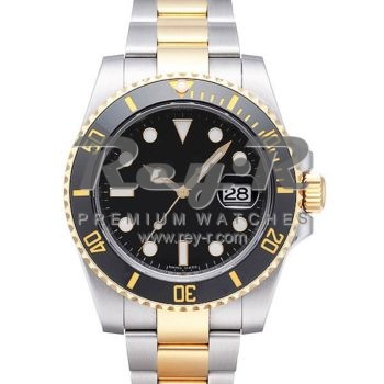 SWISS SUBMARINER STYLE 2-TONE BLACK CERAMIC 40MM