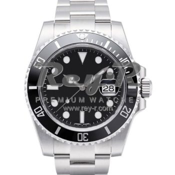 SWISS SUBMARINER STYLE STEEL BLACK CERAMIC 40MM